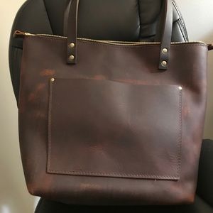 Portland Leather Goods Medium Zippered Tote